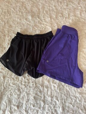 lululemon athletica Women's Athletic Shorts in Black and Purple